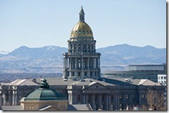 Denver State Capitol Building with Mountain View