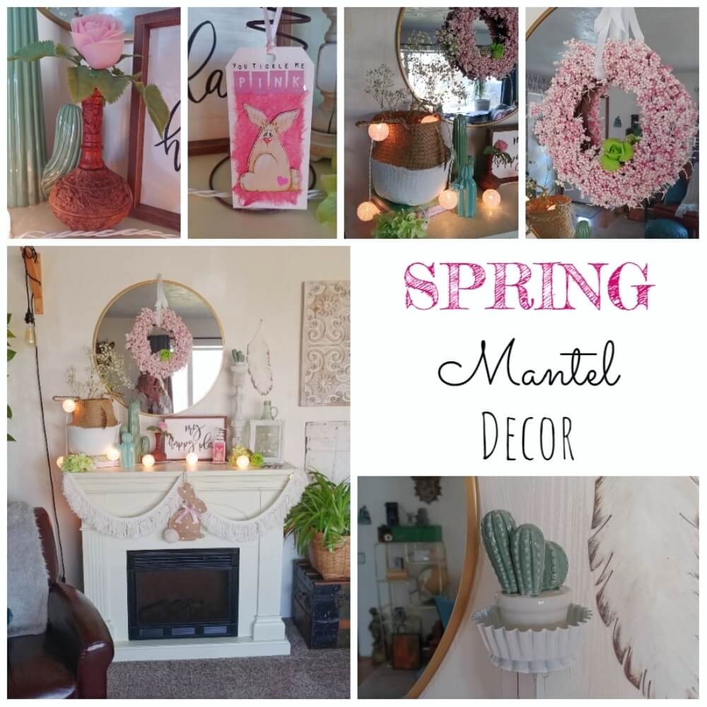 Easy Easter and Spring Mantel Decor