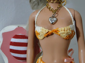 Roupa de Praia de Crochê Para Barbie, por Pecunia MillioM