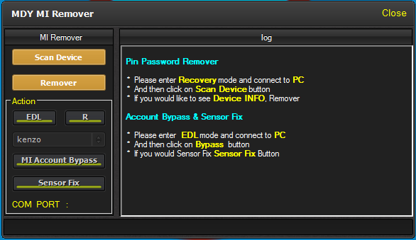 MI account Remover tools
