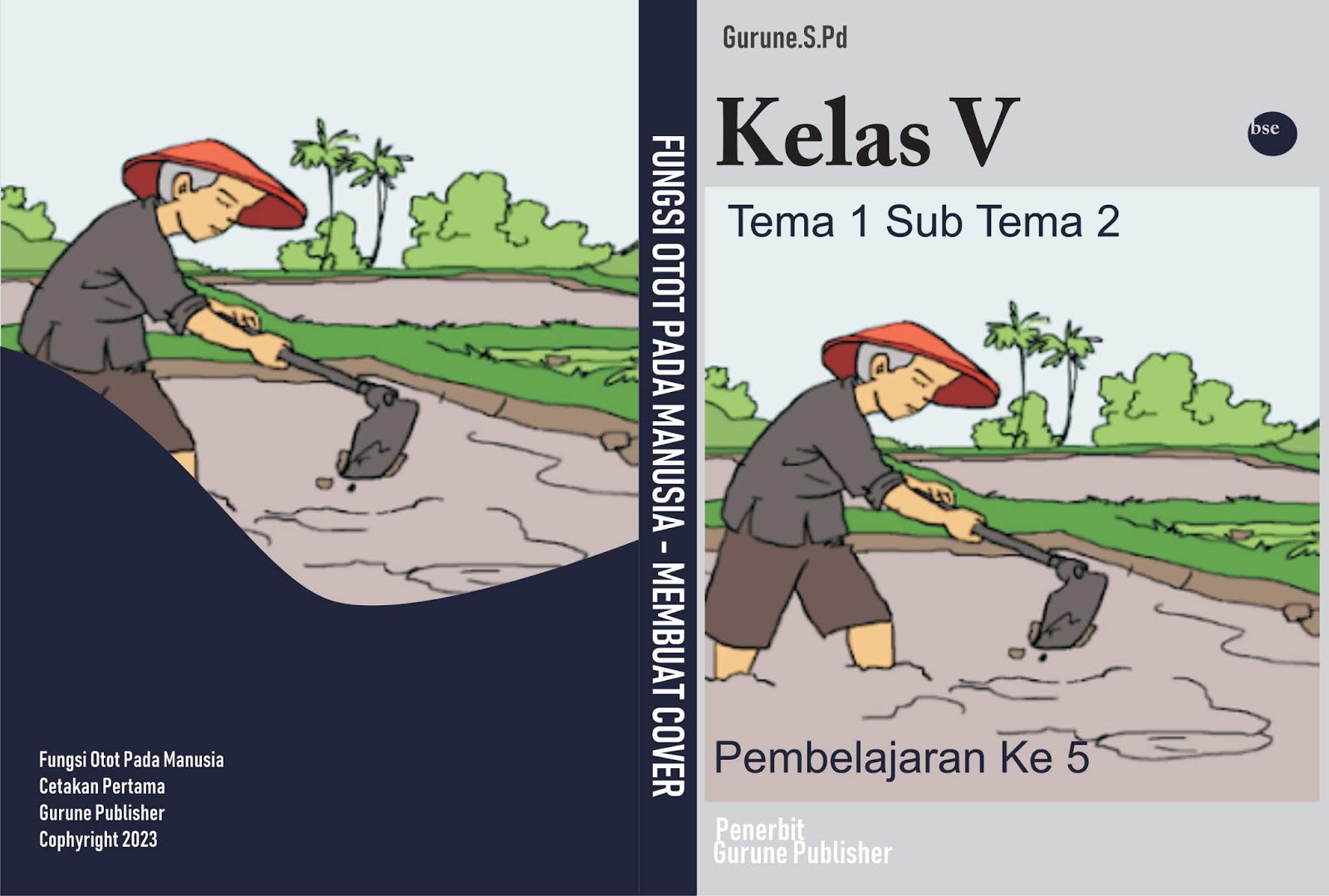  Membuat Gambar  Cover  Buku  Otot Pada Manusia Kelas  V SD 