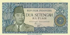 2 1/2 Rupiah 1964 (Soekarno II)