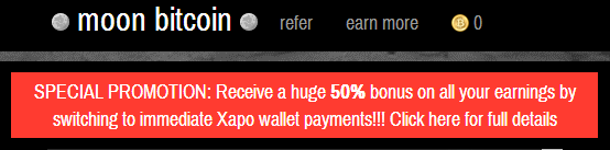 Bonus 50% Earning Bitcoin