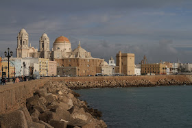 View toward Catedral, Cádiz, Spain