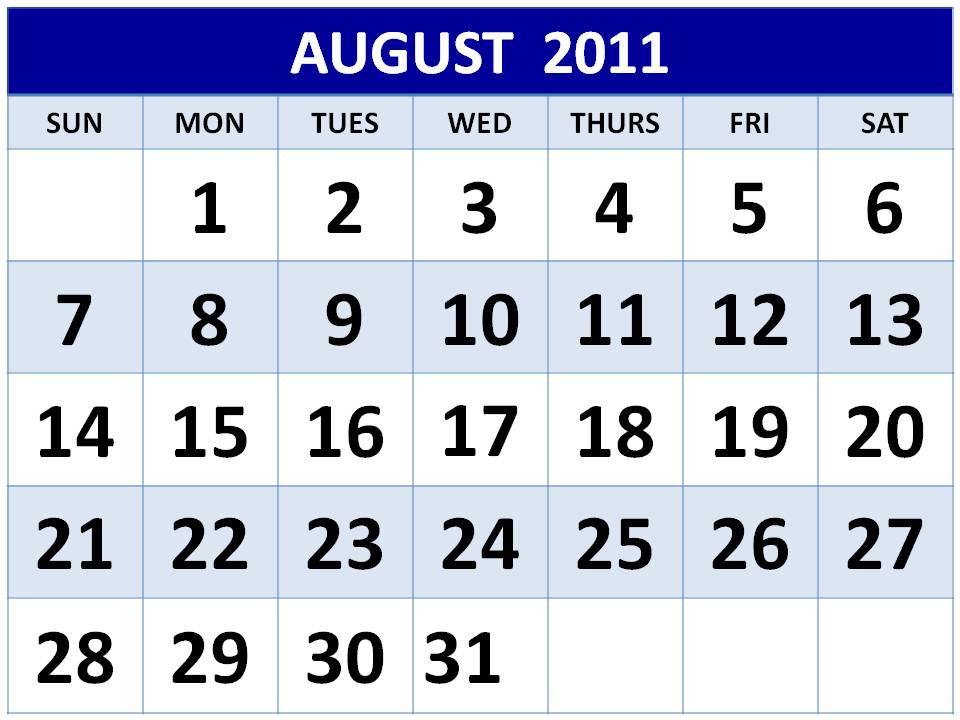 august calendars. august calendar 2011 printable