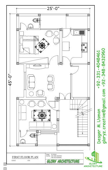 25x45 House plan, elevation, 3D view, 3D elevation, house elevation