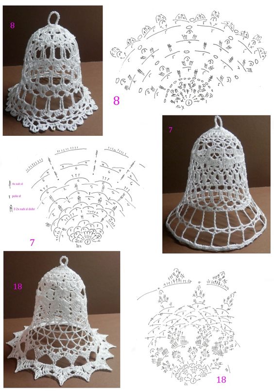 Dzwonki na szydełku - 18 schematów i wzorów DIY