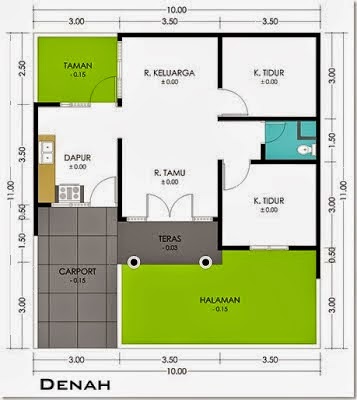 Contoh Denah  Rumah  Sehat Sederhana dan Simpel  Kompasiana com