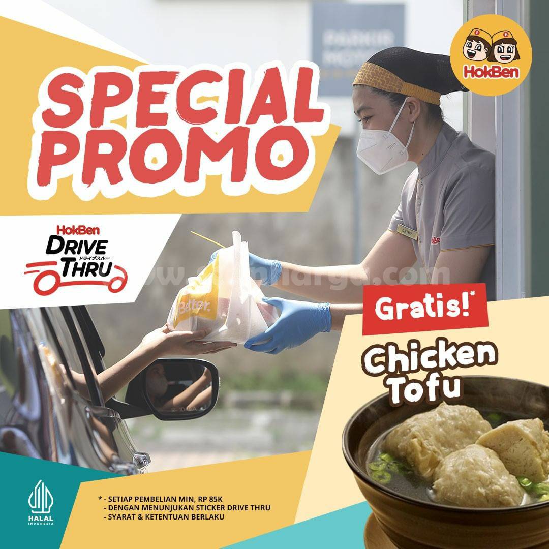 HOKBEN Promo Spesial Drive Thru Gratis Chicken Tofu