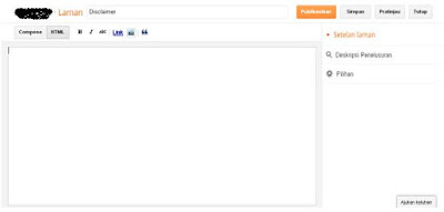 Cara Membuat Disclaimer Pada Blogspot Tercepat
