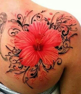 flower tattoos on shoulder