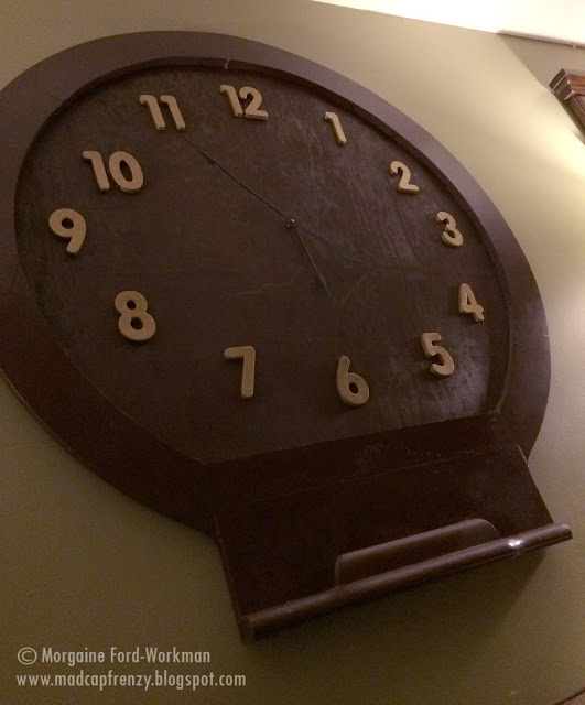 giant wall clock diy from old mirror