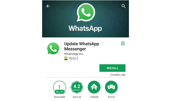 Install Ulang Aplikasi WhatsApp