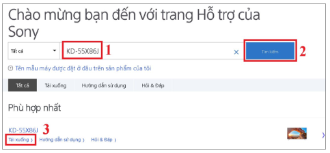 Cập nhật phần mềm tivi Sony bằng USB