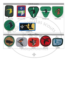 Insignias de patrulla. Patrol scout badges. Distintivo de patrulhas escoteiros. Ploegteken. Patrullmärke. Sippenabzeichen