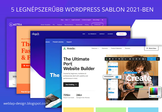 5 legnépszerűbb WordPress sablon 2021-ben