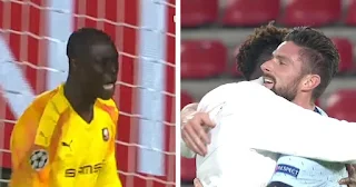 Picture: That Face moment Rennes 'keeper Gomis realized  Chelseahad won
