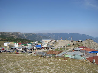 Village near the ski lift