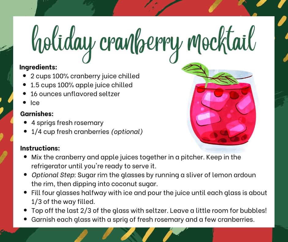 Holiday Cranberry Mocktail