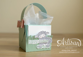 #TGIFc45, Papercraft by Jennifer Frost, Easter Basket, Gift Box Punch Board, Stampin' Up!, Easter Lamb, Bow Builder Punch