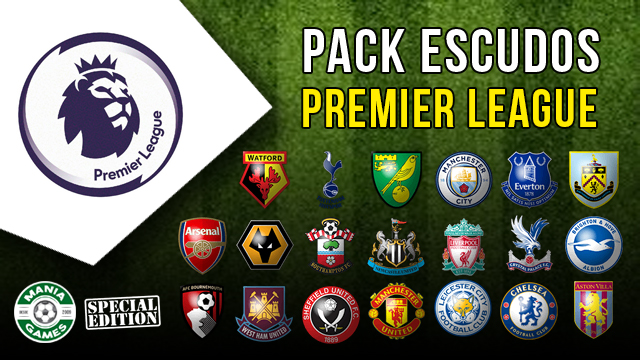 Pack Escudos Campeonato Inglês Série A | WE10 / PES6