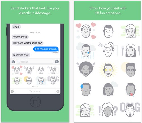 LINEスタンプのように自分の顔を作成できるiPhoneアプリ