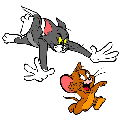 the cat and Jerry the mouse with plots centering on Tom's attempts to