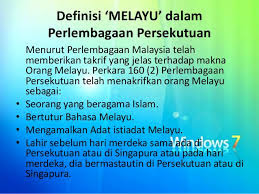 Diary Semasaku Definisi Melayu Dalam Perlembagaan