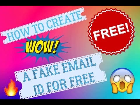 HOW TO CREATE A FAKE EMAIL ID FOR FREE मुफ़्त में एक नकली ईमेल आईडी कैसे बनाए