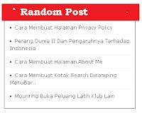 Cara Membuat Widget Random Post Simple