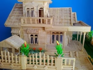 Gambar Ide Miniatur Rumah Stik  Es Krim Gampang  Arsitektur 