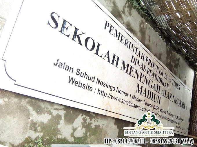 Papan Nama Sekolah, Harga Prasasti Marmer Tulungagung 