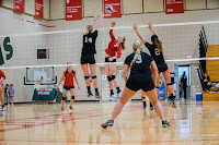 Amber playing competetive volleyball