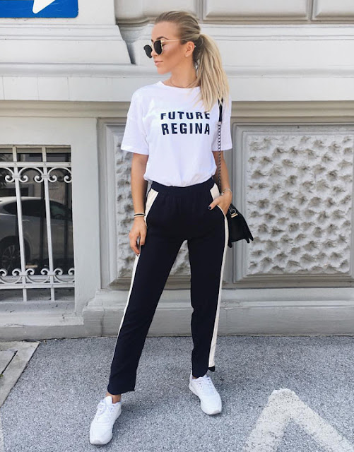 pantaloni della tuta outfit pantaloni della tuta come abbinare i pantaloni della tuta joggers pants how to wear joggers pants how to wear track pants outfits track pants  outfit primavera 2020 mariafelicia magno fashion blogger fashion blogger italiane fashion bloggers Italy colorblock by felym