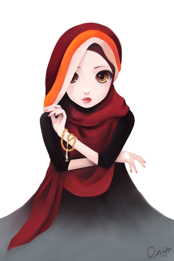 See Life: Muslimah Cartoon (Transparent)