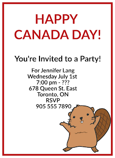 canada day party invitation template