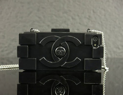 Chanel inspired Fashion Soft Cute Silicone Purse Handbag Chain Case Cover Skin for Iphone 5 Black