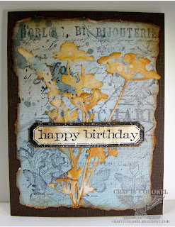 Birthday Card using Tim Holtz stamps and Dies. by Crafty Colonel (Donna Nuce)