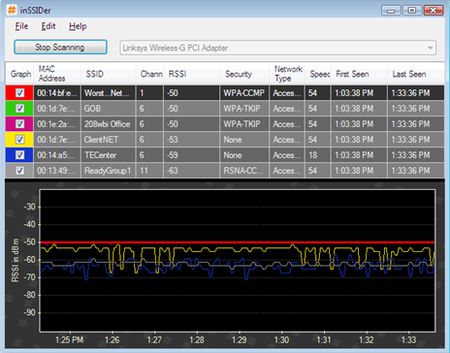 NSSIDER lo scan wifi per Vista