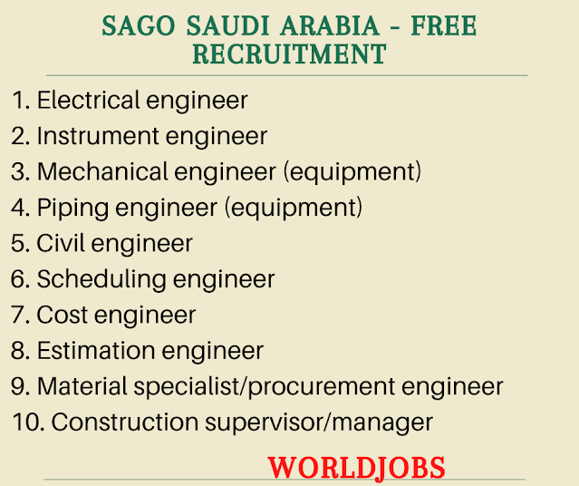 SAGO Saudi Arabia - Free Recruitment