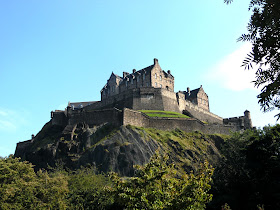 Edinburgh castle on the hill in summer