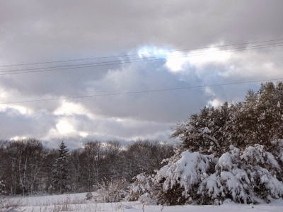 lowering sky over snow