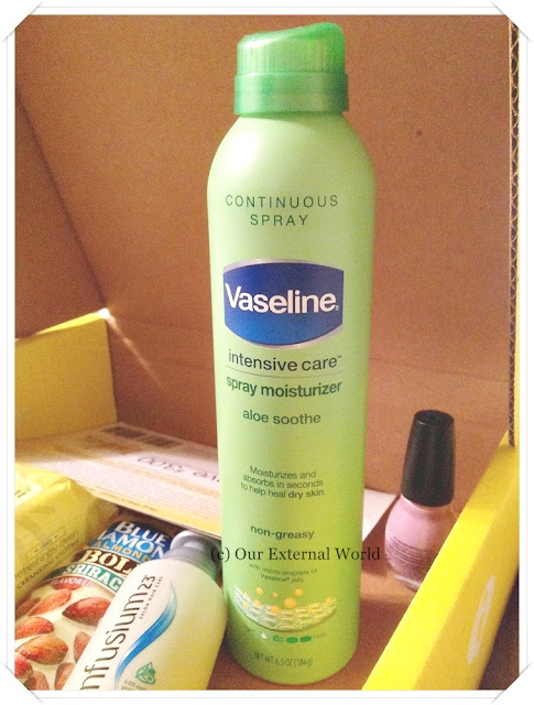 Unboxing: Sunshine VoxBox by Influenster , vaseline intensive care spray moisturiser