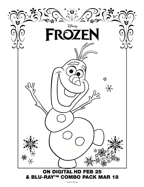 Olaf Coloring Sheet Frozen