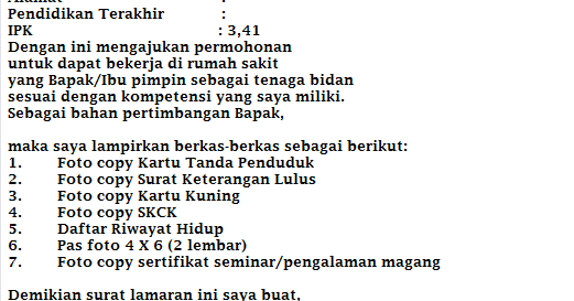 Contoh Surat Lamaran Kerja Honorer Dinas Kesehatan - Moco Wo