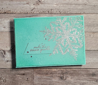 Snow Crystal sparkling snowflakes stampin up elegant Christmas card