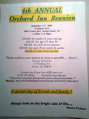 Orchard Inn Picnic flyer... September 13, 2003