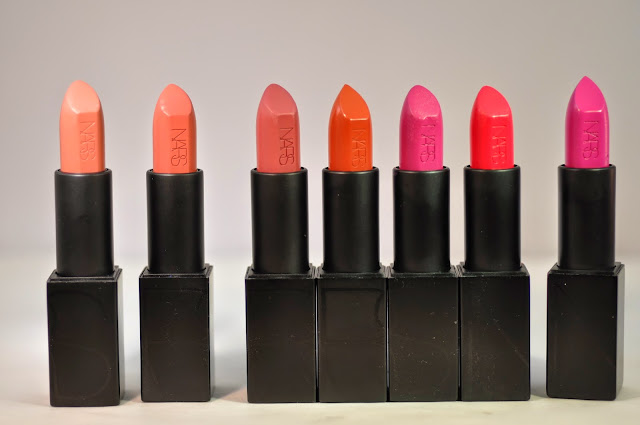 NARS Audacious Lipsticks: Barbara, Anita, Anna, Jane, Silvia, Greta, Angela