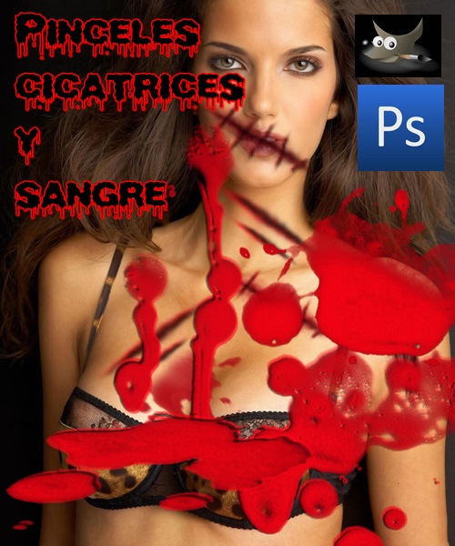 Pinceles cicatrices y sangre para Photoshop o GIMP