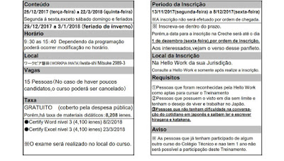 Inscrições em 13 de novembro 